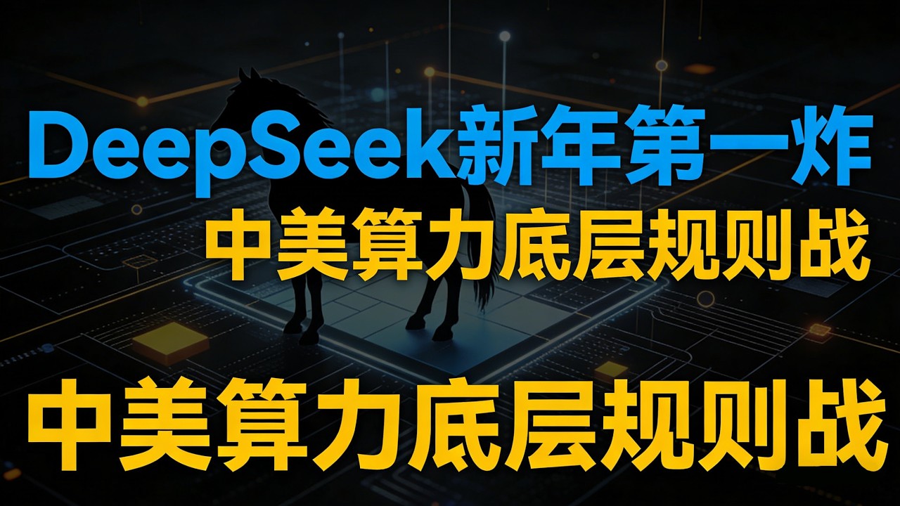 DeepSeek新年第一炸：美国人还在堆算力，中国人在改写底层规则！#DeepSeek新年炸场#中国AI改写规则#美国Stargate计划缩水#AI底层架构突破#中国理工男YYDS#中国科技崛起#硅谷