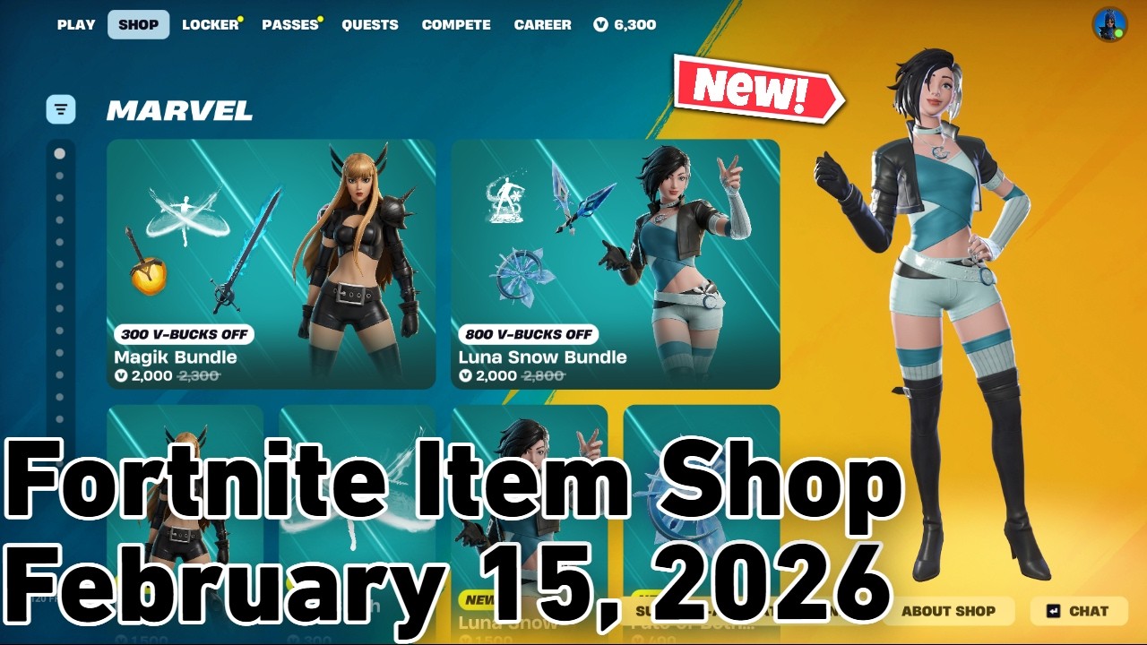 *NEW* LUNA SNOW & MAGIK MARVEL COLLAB SKINS! Fortnite Item Shop