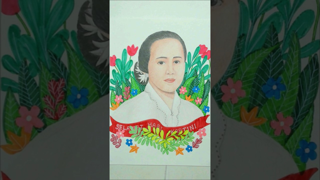Menggambar Ibu Kartini #drawingbyfifitan #drawing #colorful