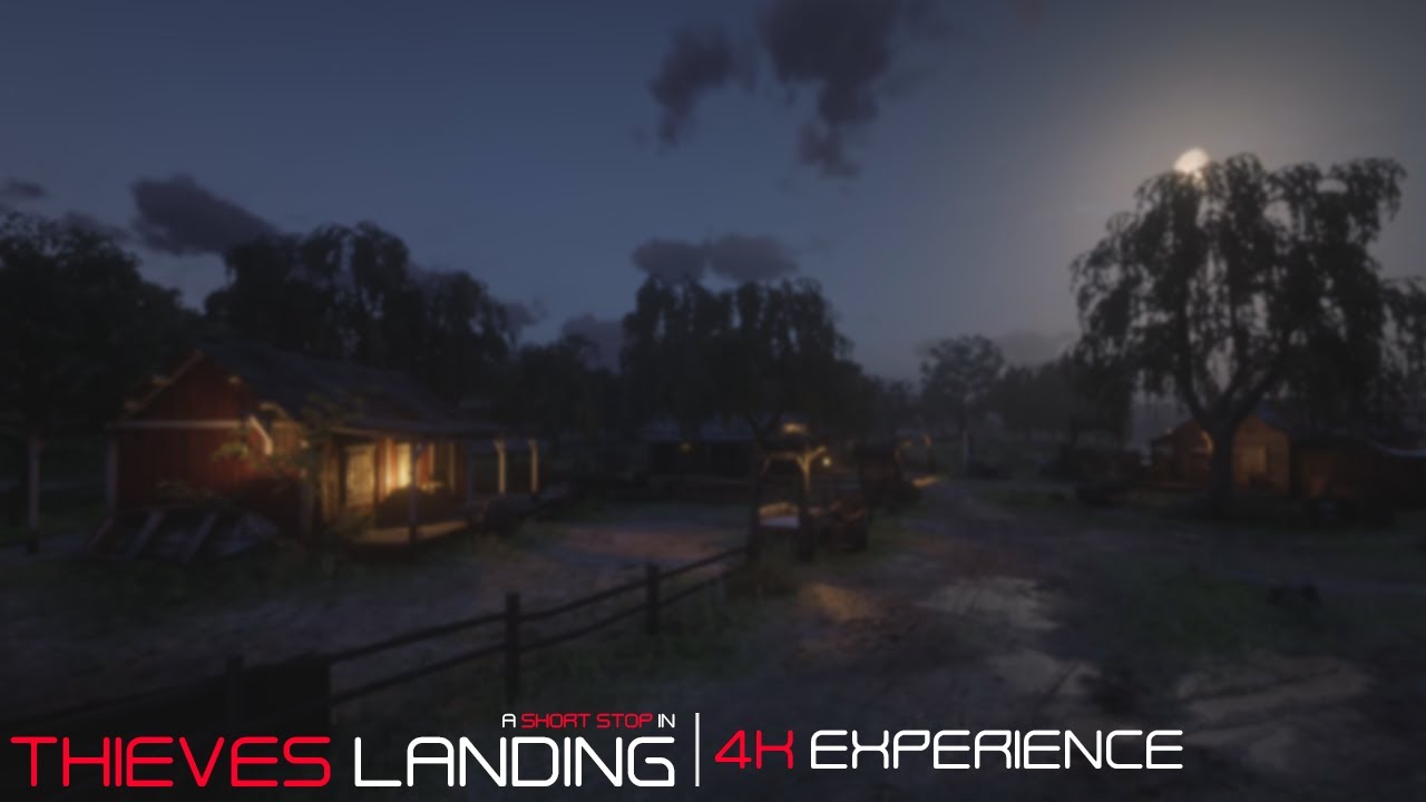 Red Dead 2 Ambience (A Short Stop in Thieves Landing) 4K Experience