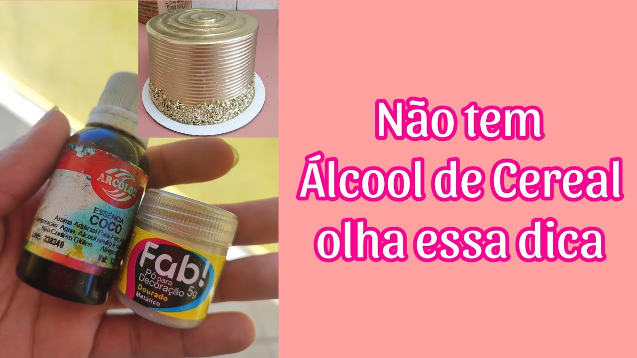Não tem Álcool de Cereal ou solução Alcoólica, venha ver essa dica Infalível #confeitaria #fypシ