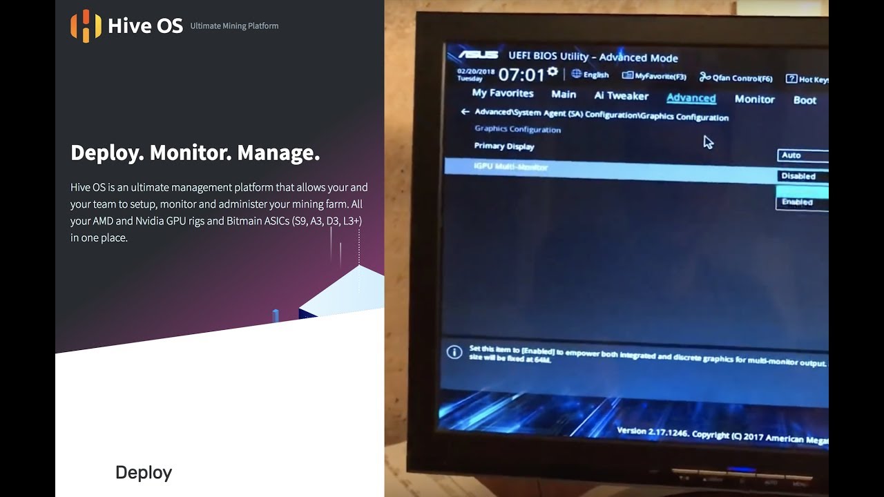Cómo se configura la Bios de la Asus B250 Mining Expert, y crear ID HiveOS #6