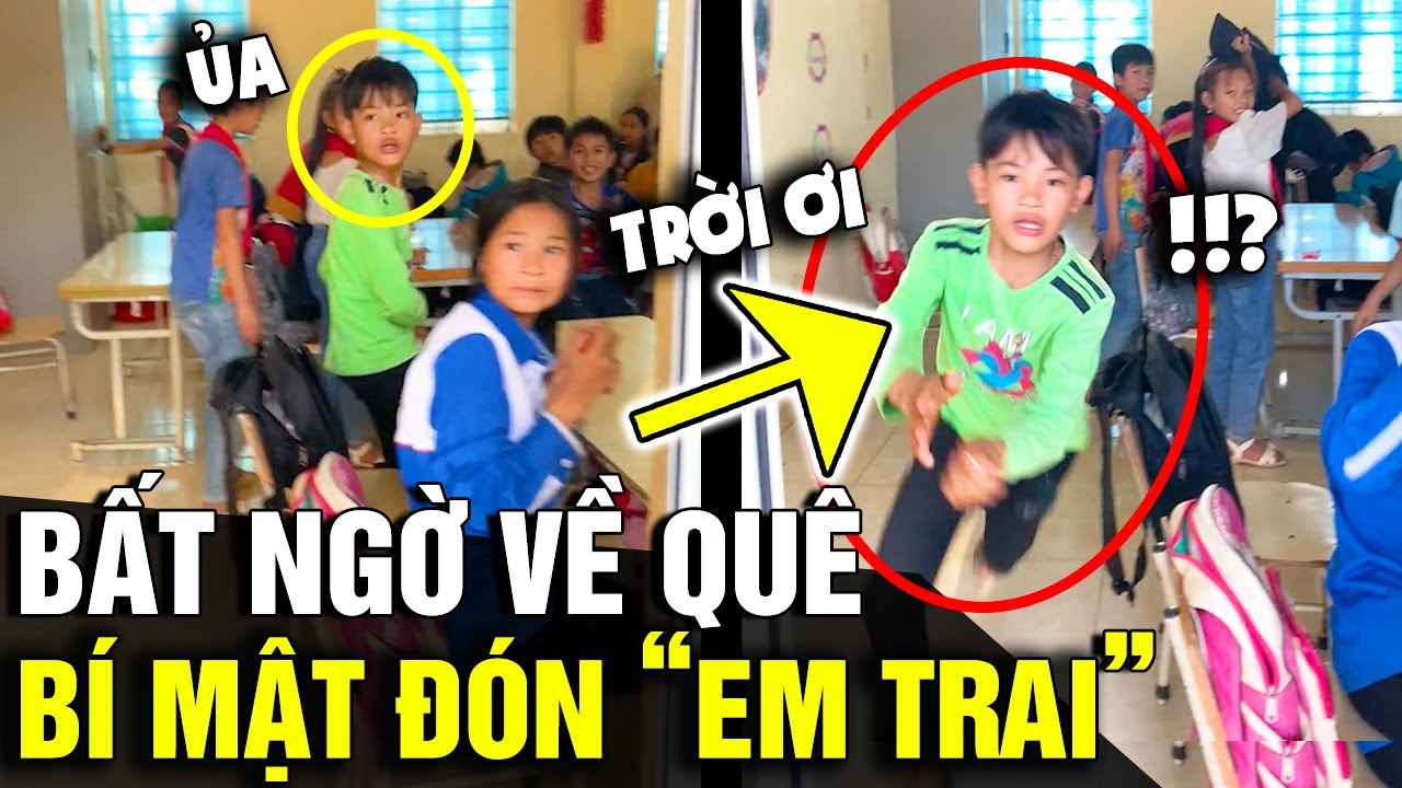 Về quê bất ngờ rồi ĐẾN TRƯỜNG đón em, phản ứng của CẬU BÉ làm ai cũng tan chảy | Tin Nhanh 3 Phút