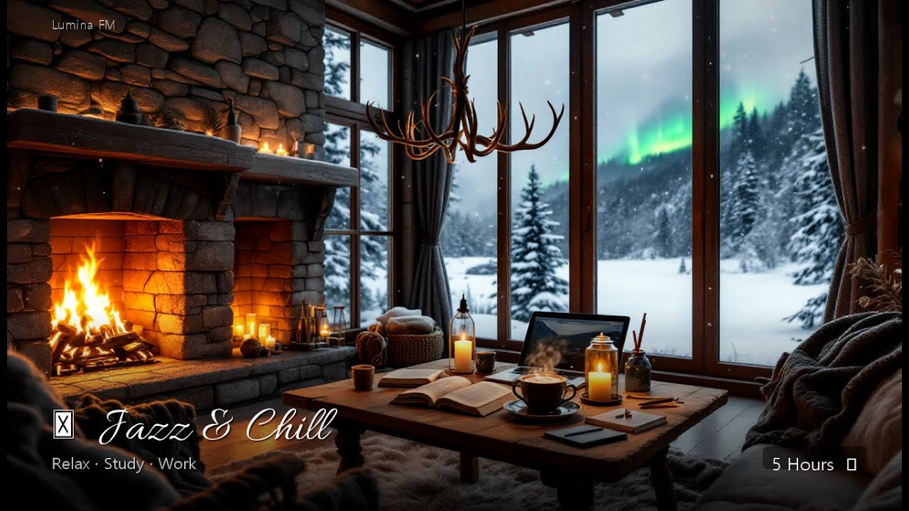 Soft Cabin Jazz ☕ Peaceful Piano for Sleep & Relaxation
