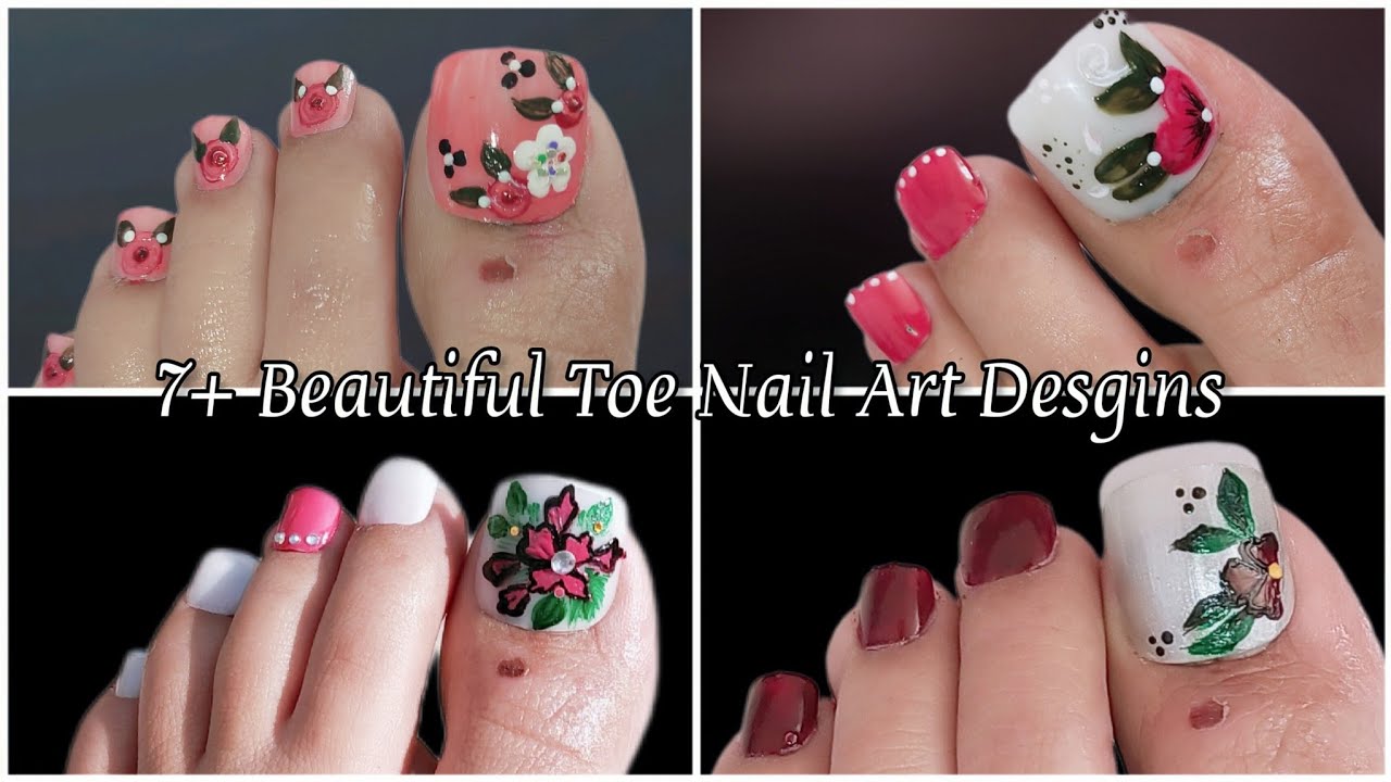 7+ Toe Nail Art Desgins ❤️ Diseños de uñas para pies 🌟‼️