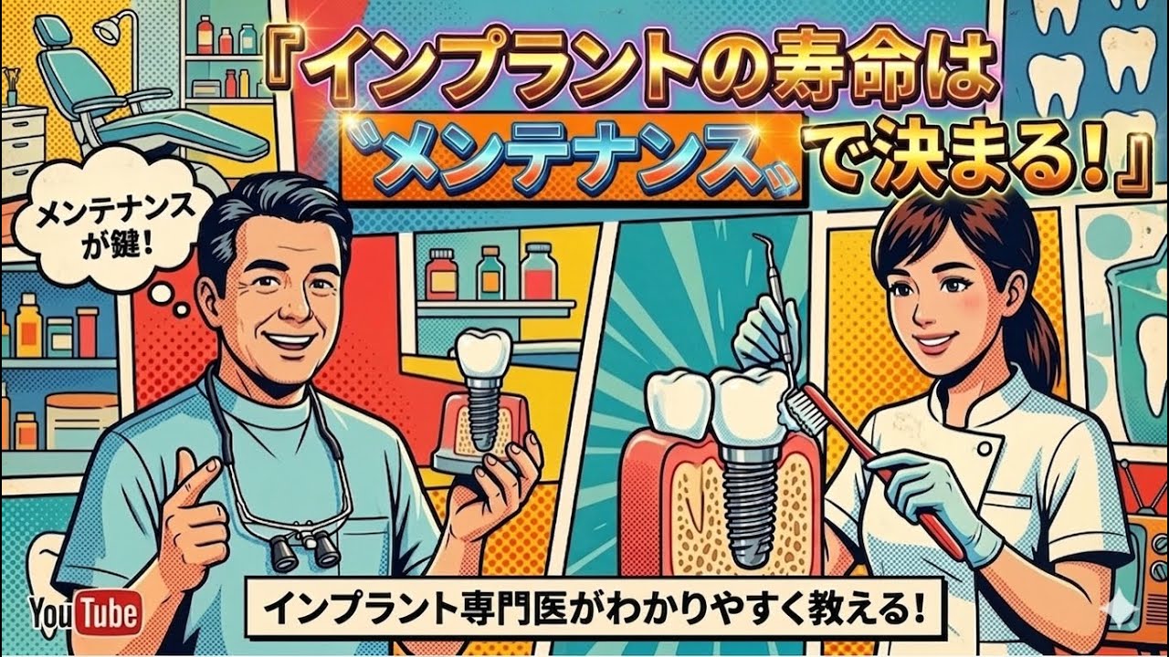 【メンテナンス】インプラントと上手に付き合うための〝メンテナンス〟とは？ 《インプラント治療 インプラントメンテナンス インプラント専門医     愛知県インプラント インプラント周囲炎 》