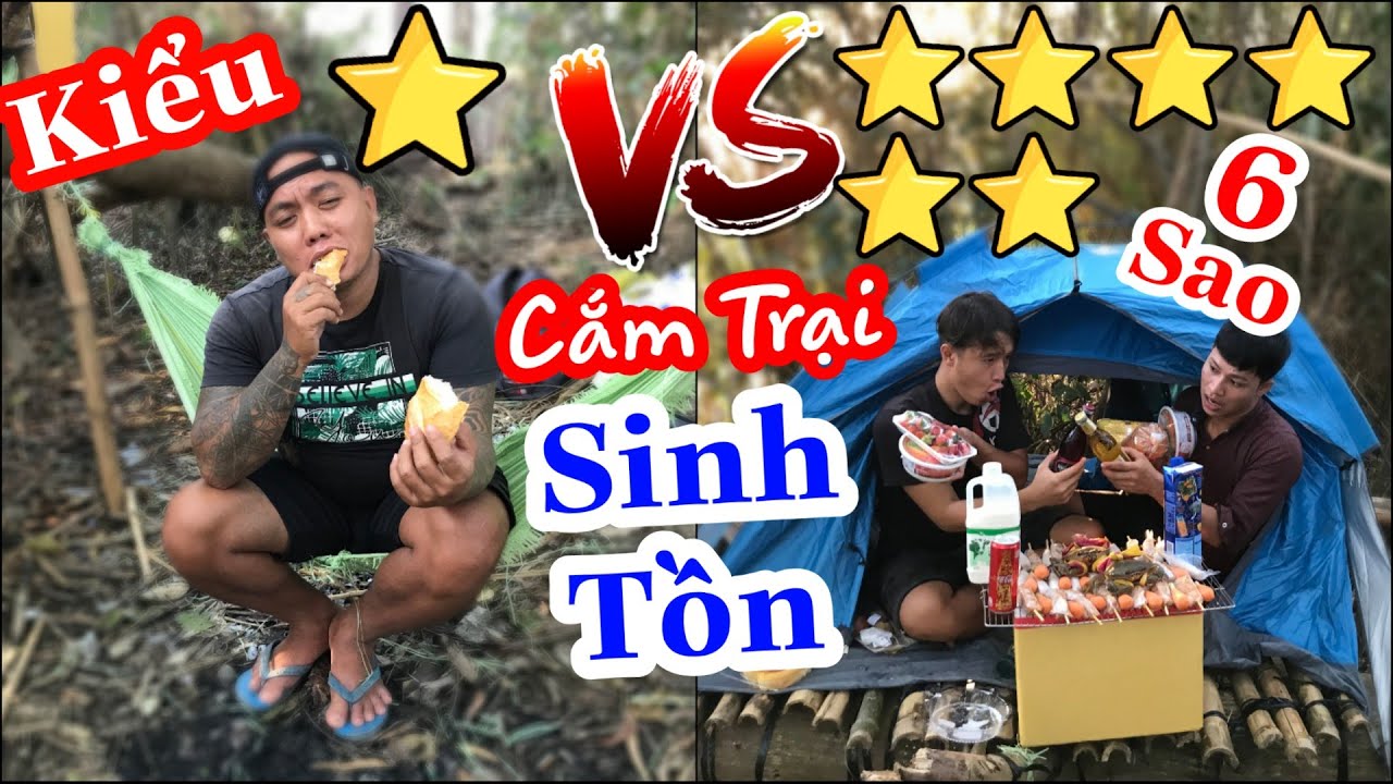 TXTV - Thánh Xàm Thử Thách Cắm Trại Sinh Tồn 1 sao với 6 sao thường dân với đại gia cực hài
