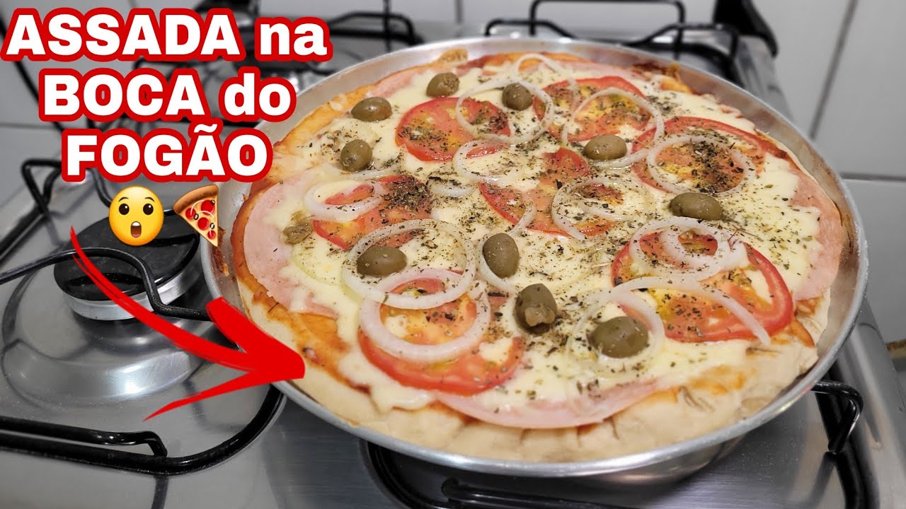 AGORA VOC&Ecirc; S&Oacute; VAI QUERER FAZER PIZZA ASSIM! PIZZA ASSADA NA BOCA DO FOG&Atilde;O! SEM LEITE E SEM OVOS 😲🍕