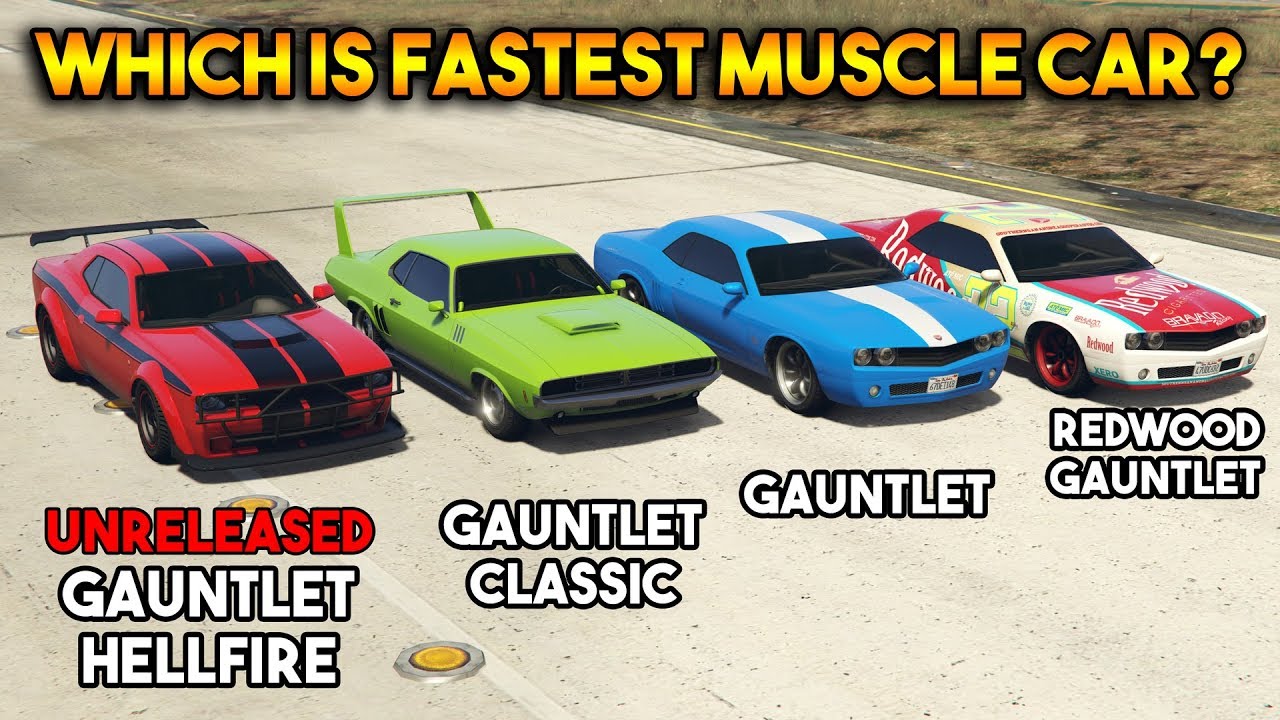 GTA 5 ONLINE : GAUNTLET HELLFIRE VS GAUNTLET CLASSIC VS GAUNTLET VS REDWOOD GAUNTLET