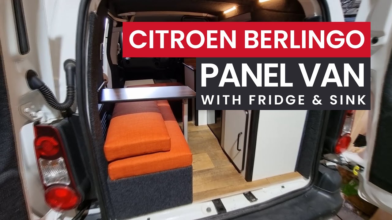 VAN TOUR: Citroen Berlingo Panel Van Micro Camper with Fridge & Sink