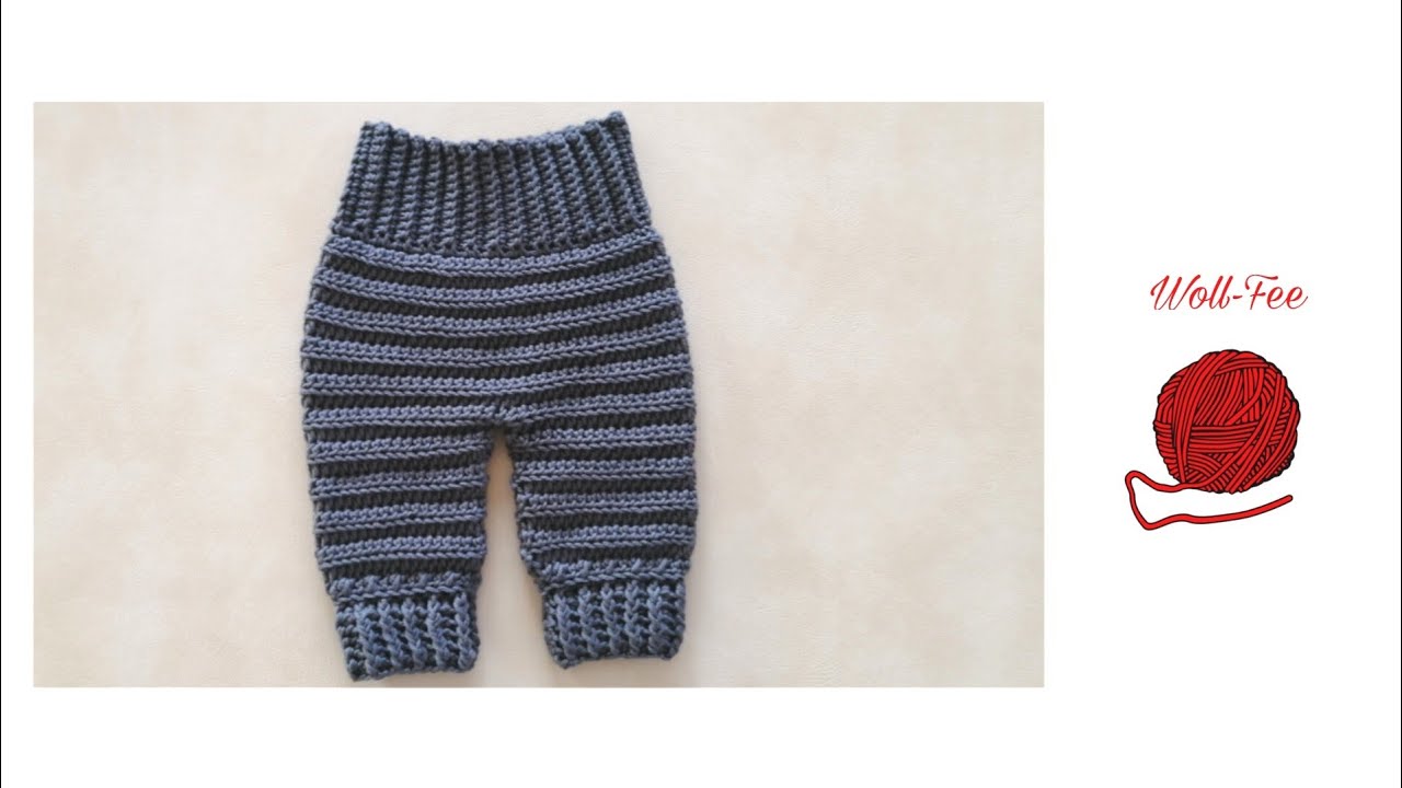 Babyhose häkeln, Gr. 50/56, Schritt für Schritt, siehe Infobox für andere Größen