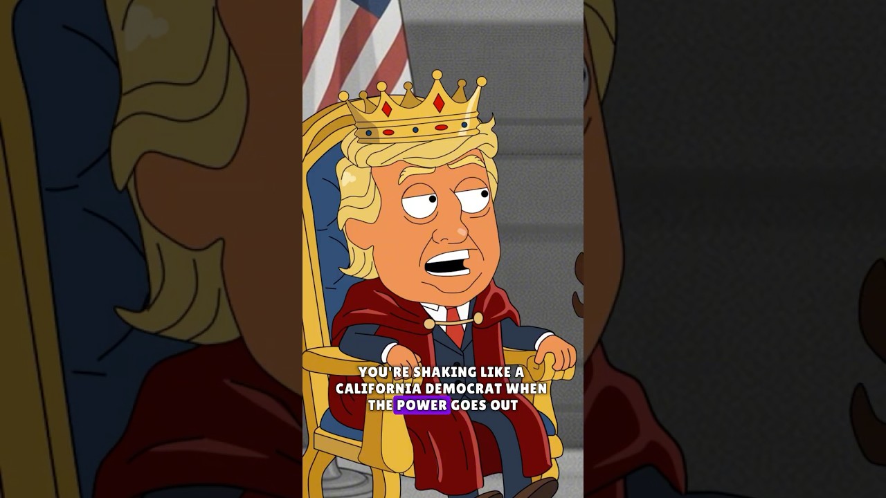 No Kings? Hold My Crown! 😂 #donaldtrump #usa #liberal #cartoon #maga