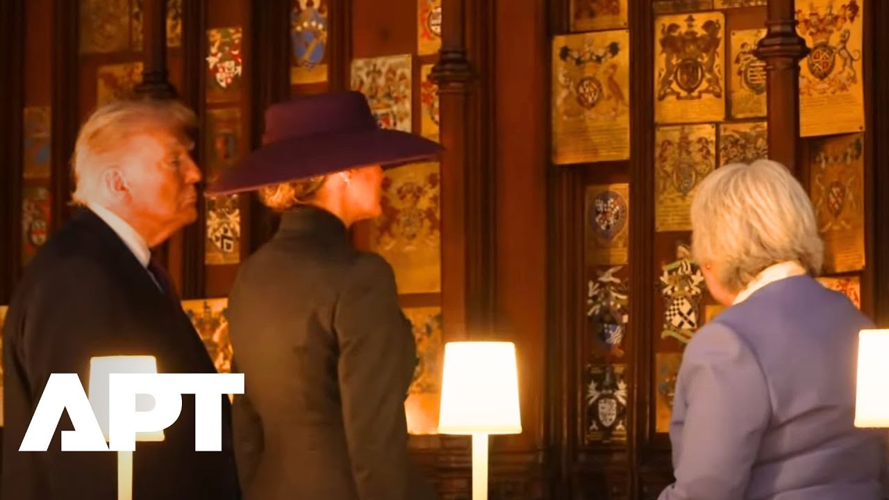 WATCH: President Trump and First Lady Melania Tour St George’s Chapel, Honor Queen Elizabeth | APT