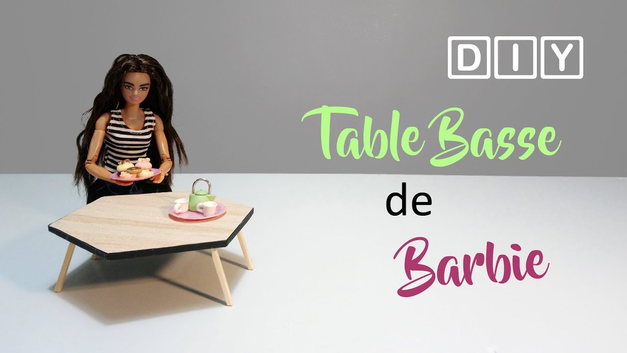 TUTO La table basse miniature de Barbie - DIY doll's coffee table