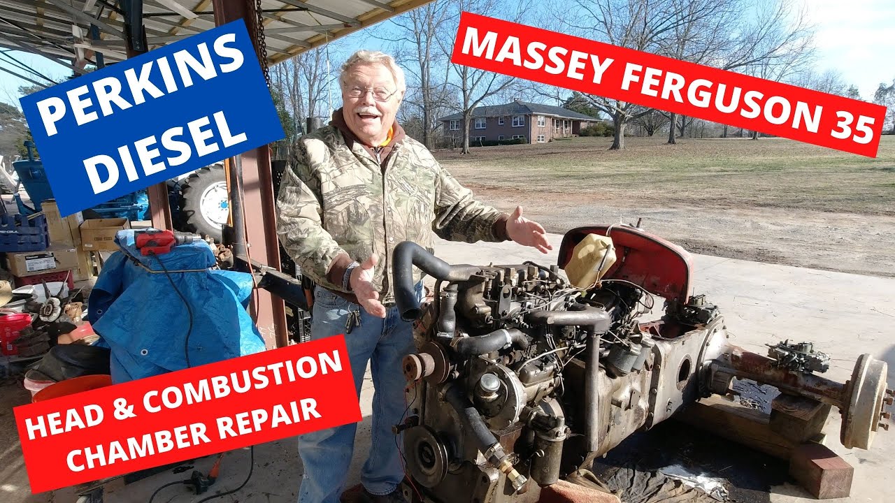 Massey Ferguson 35 Perkins 3152 diesel head replacement & combustion chamber repair