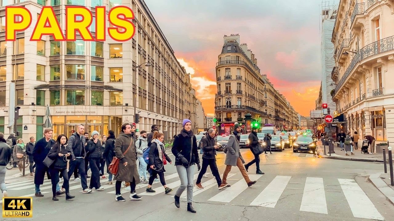 Paris, France 🇫🇷 - Paris Evening Walk 4K | Sunset City Stroll | Chic Version (▶1h12min)