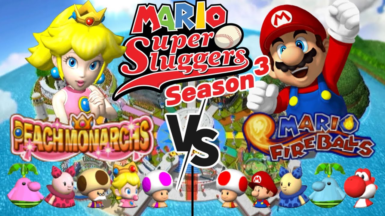 Персиковые Монархи против Огненных Шаров Марио! Mario Super Sluggers, 3 сезон!