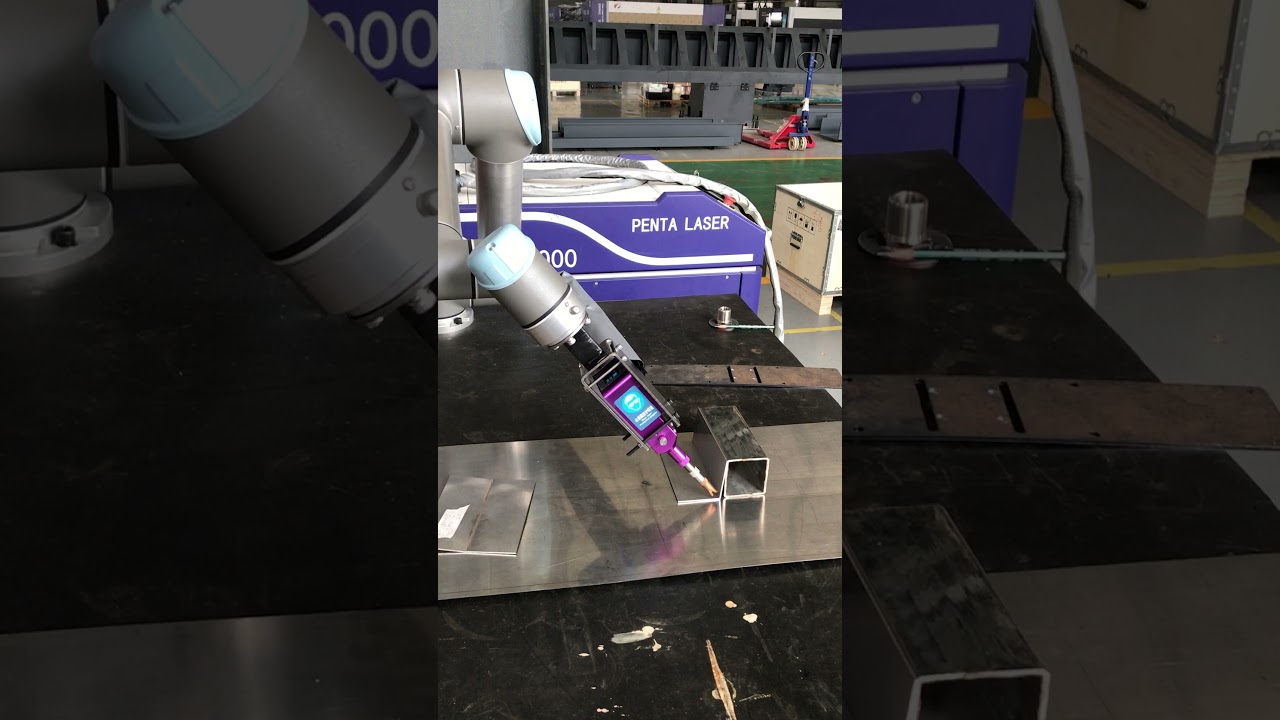 PENTA LASER handheld fiber laser welding machine with robot arm welding