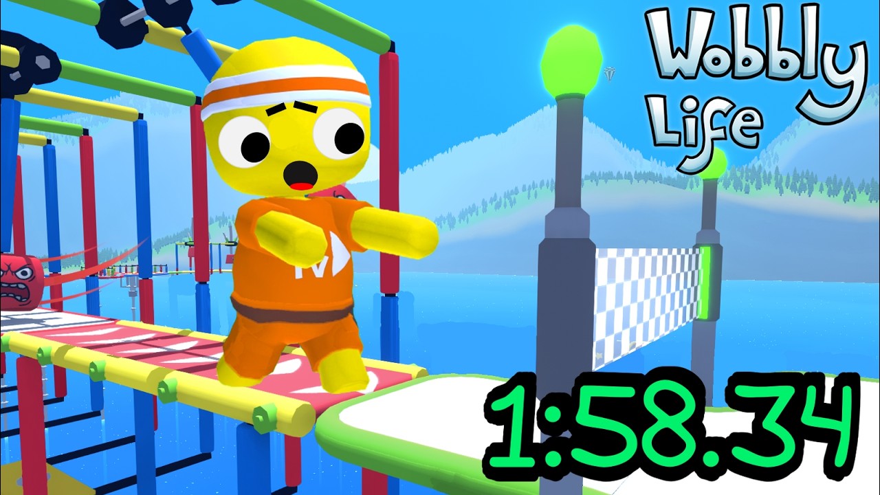 WE TRIED SPEEDRUNNING WOBBLE RUN IN WOBBLY LIFE!