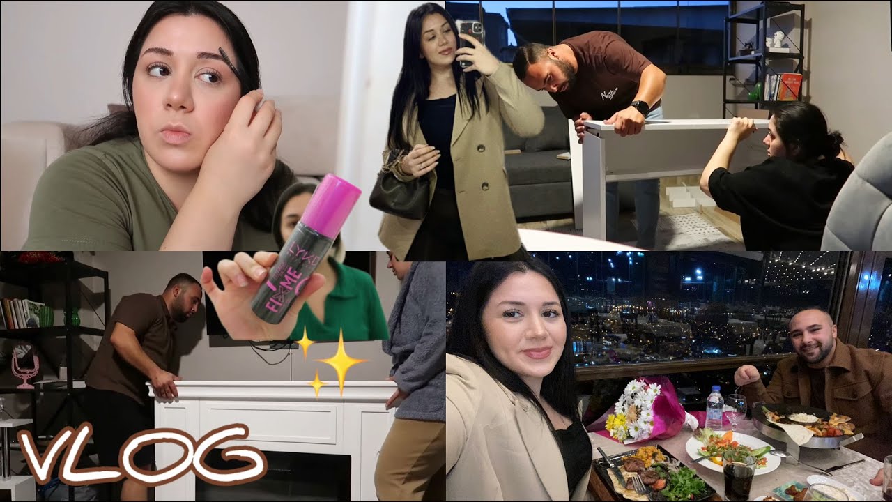 EŞİMLE İLK DOĞUM GÜNÜM 🎂| Makyaj Masası ve Şömine Kurulumu , Gratis Alışverişim 🛍️🏠 KARIŞIK VLOG