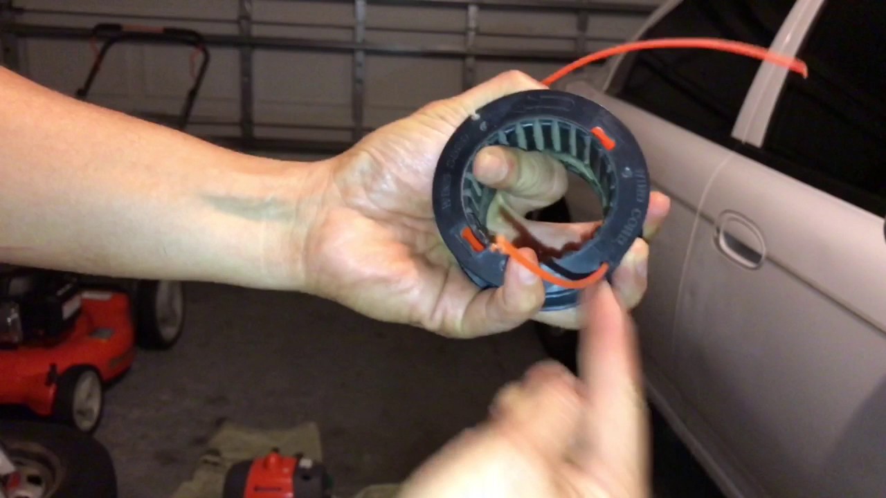 How to replace string trimmer line on Husqvarna 128LD