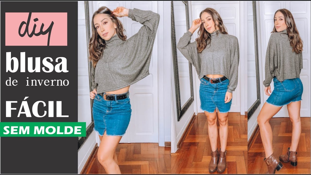 BLUSA DE INVERNO - FÁCIL E SEM MOLDE - DIY
