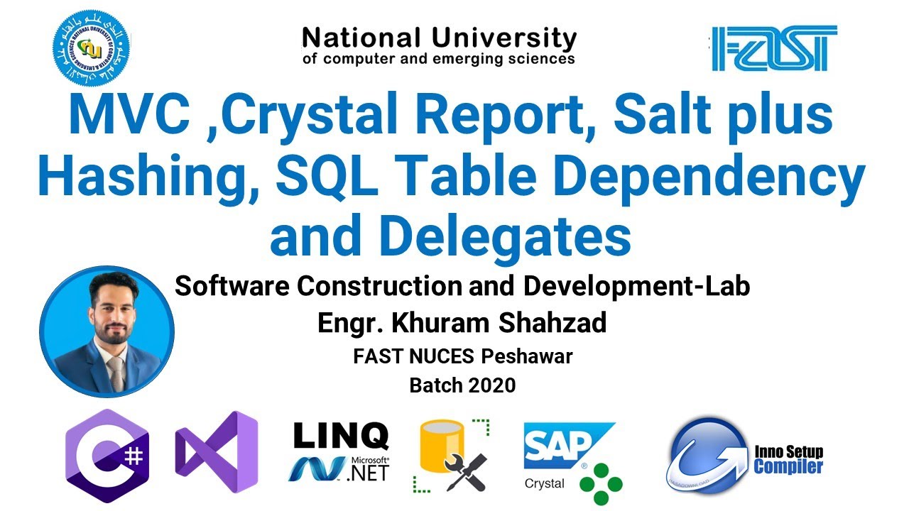 SCD Lab 9: MVC | Crystal Report | Salt plus Hashing | SQL Table Dependency and Delegates  | C# .NET