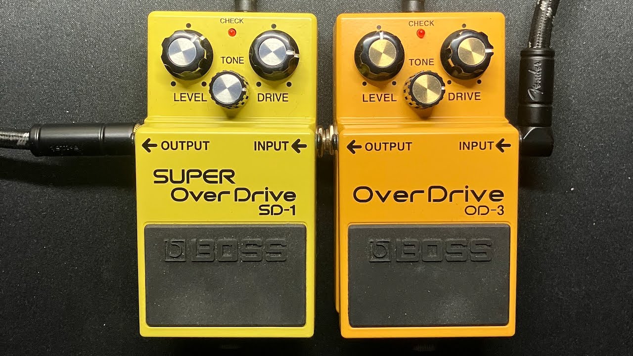 LONG - Overdrive comparison BOSS SD-1 vs OD-3 into a Marshall JTM-45