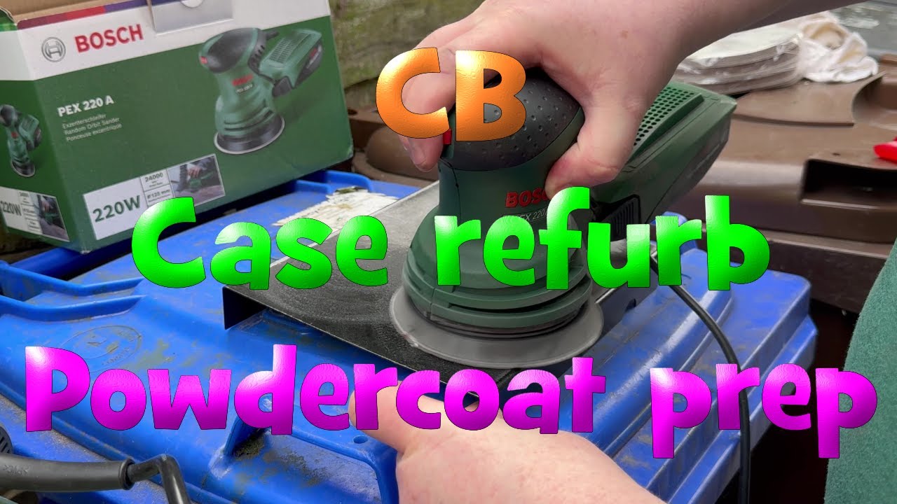 CB Radio case refurbishment, hole filling and powder coat.