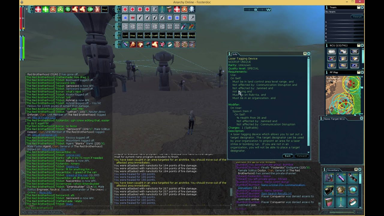 Footer's How To's - Anarchy Online: PVP Airstrike/Orbital Bombardment