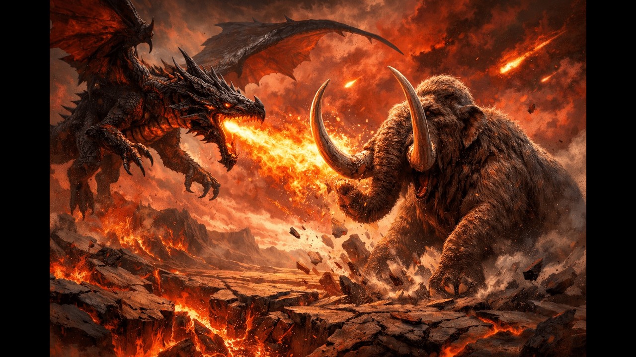 The great battle of the dragon and the primal elephant - The endless field war.