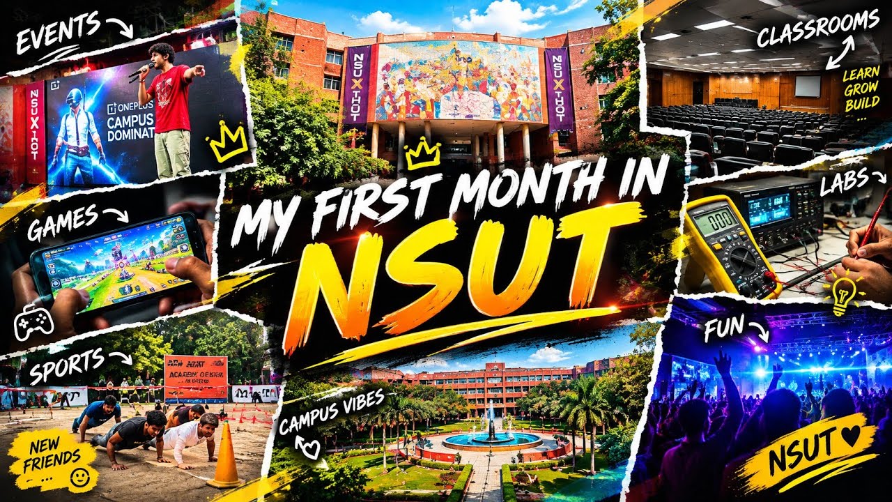 MY FIRST MONTH AT NSUT 😍 | College Life, Events & Reality Check 💖
