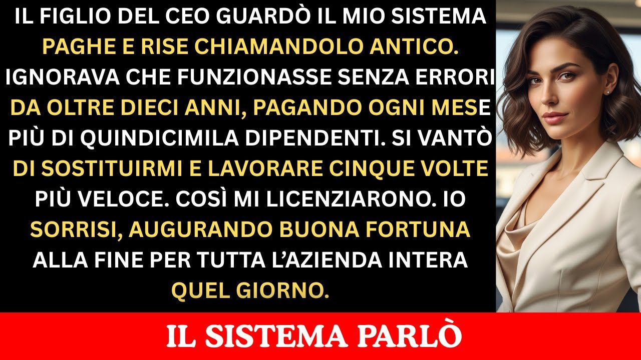 Il CEO Mi Sostituì Con Suo Figlio — Il Suo Errore Distrusse l’Intero Sistema Paghe Aziendale