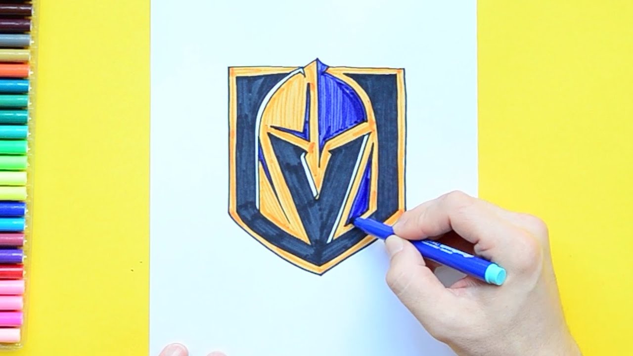 How to draw the Vegas Golden Knights Logo (NHL Team)