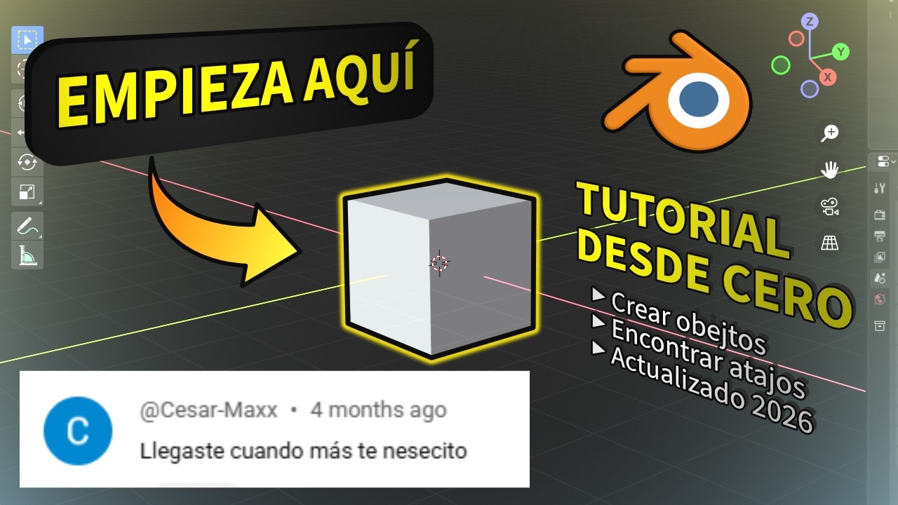 Aprende Blender desde CERO 🤩 SUPER F&Aacute;CIL ⭐ Tutorial en espa&ntilde;ol