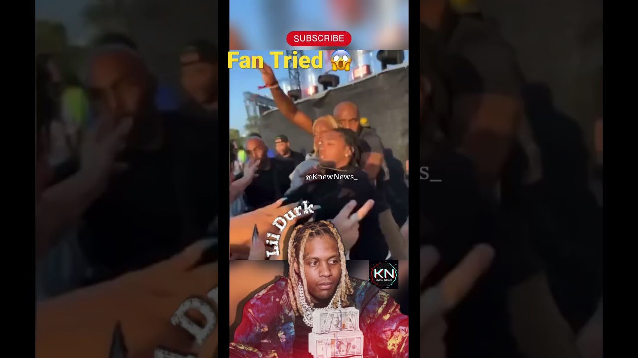Lil Durk Fan Jumped Barriers To Try And Touch Him 🫲🏼 #LilDurk #KnewNews #Viral