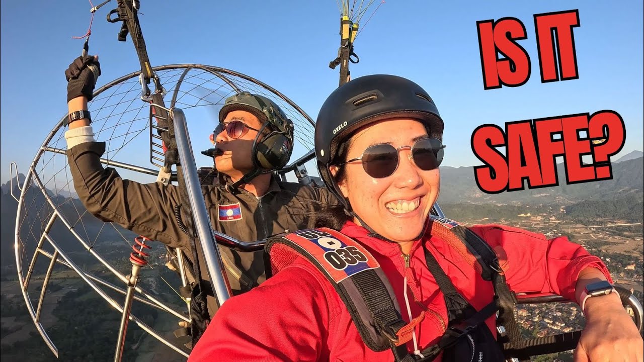 FLYING in the Sky in Laos- Is it SAFE?!