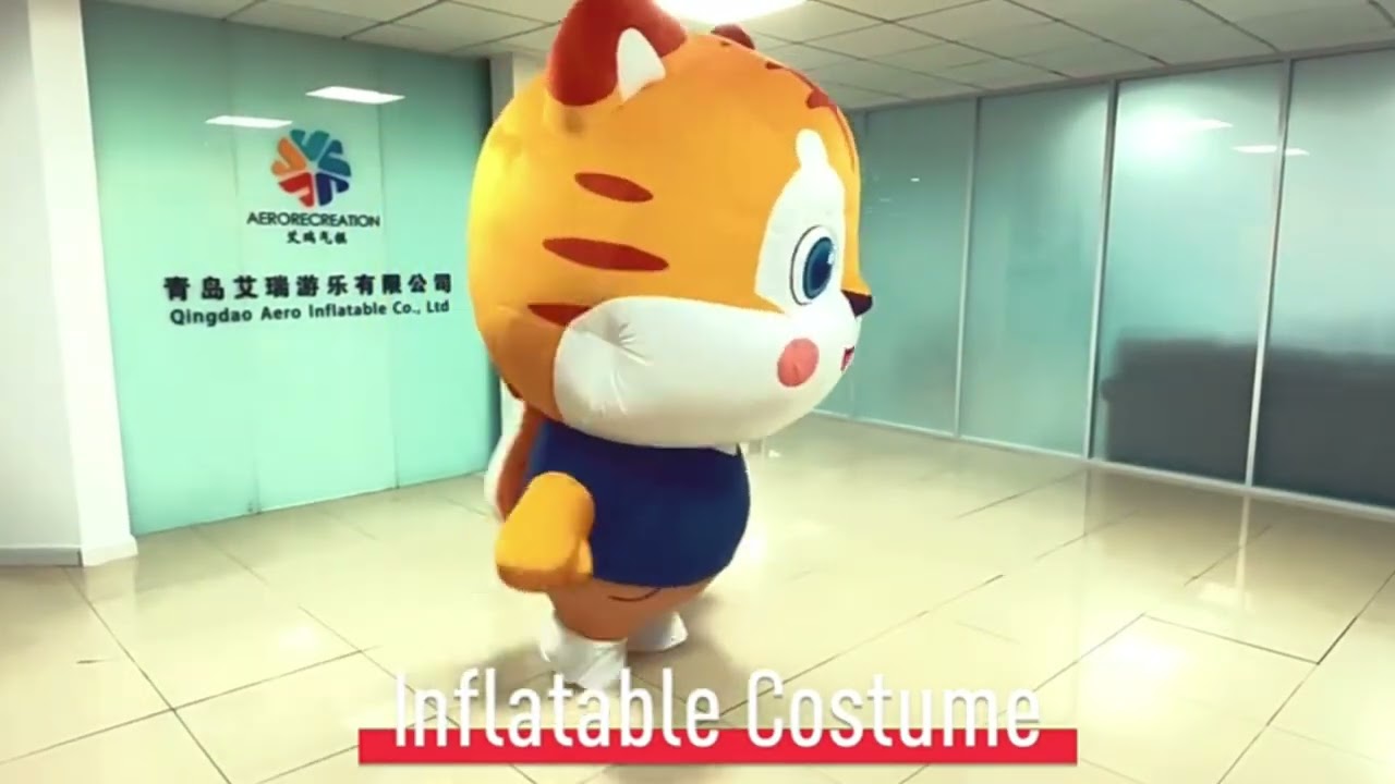Inflatable rocking tiger mascot costume🤘