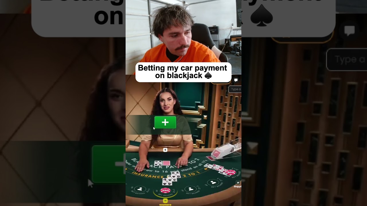 Betting my car payment on blackjack! &spades;️ #blackjack #poker #tablegames #maxwin #bigwin #trending