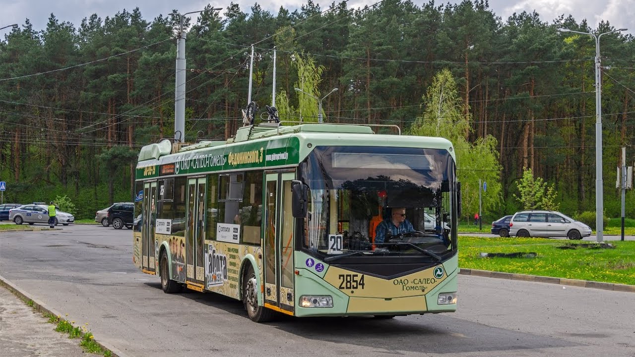 Поездка на троллейбусе БКМ-32100D по 8 маршруту в г. Гомель! 