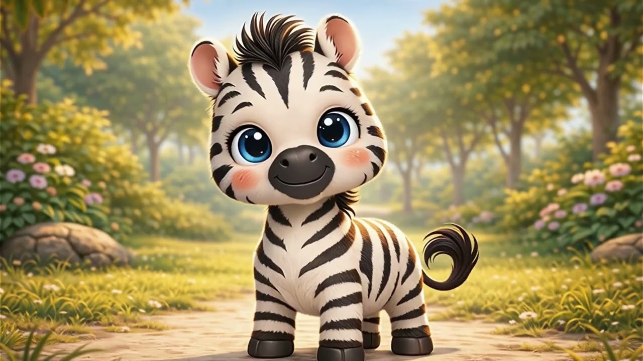 🦓 ZEBRA SCHWARZ UND WEISS | KINDERLIED 🎶