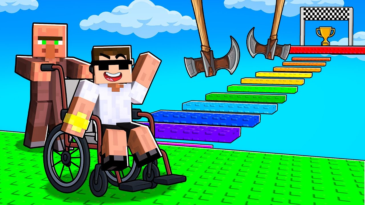 Completing The HARDEST OBBY with Wheel Chair in Roblox..