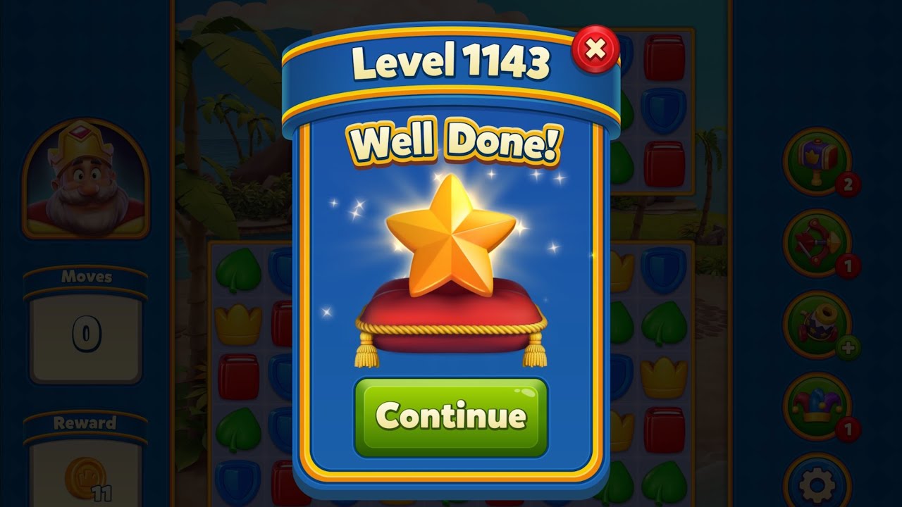 Royal Match - King Robert - Level 1143 (last move clearance)