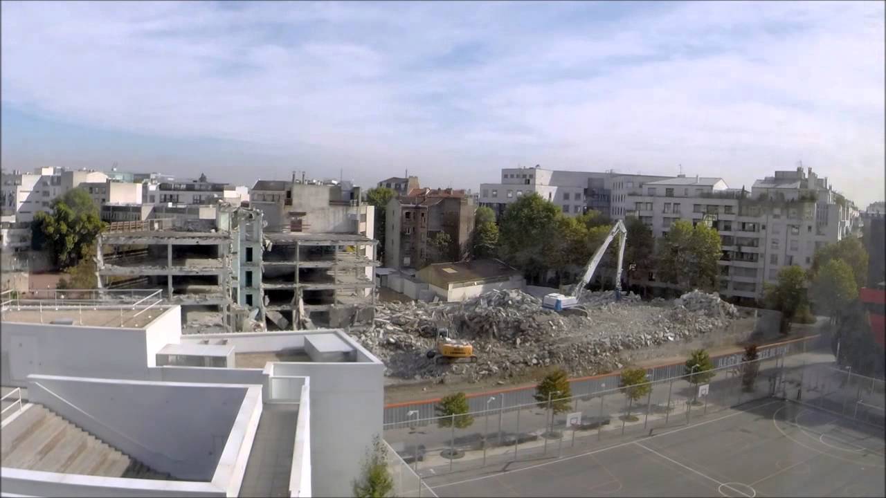 Time lapse d&eacute;molition parking Boulogne-Billancourt