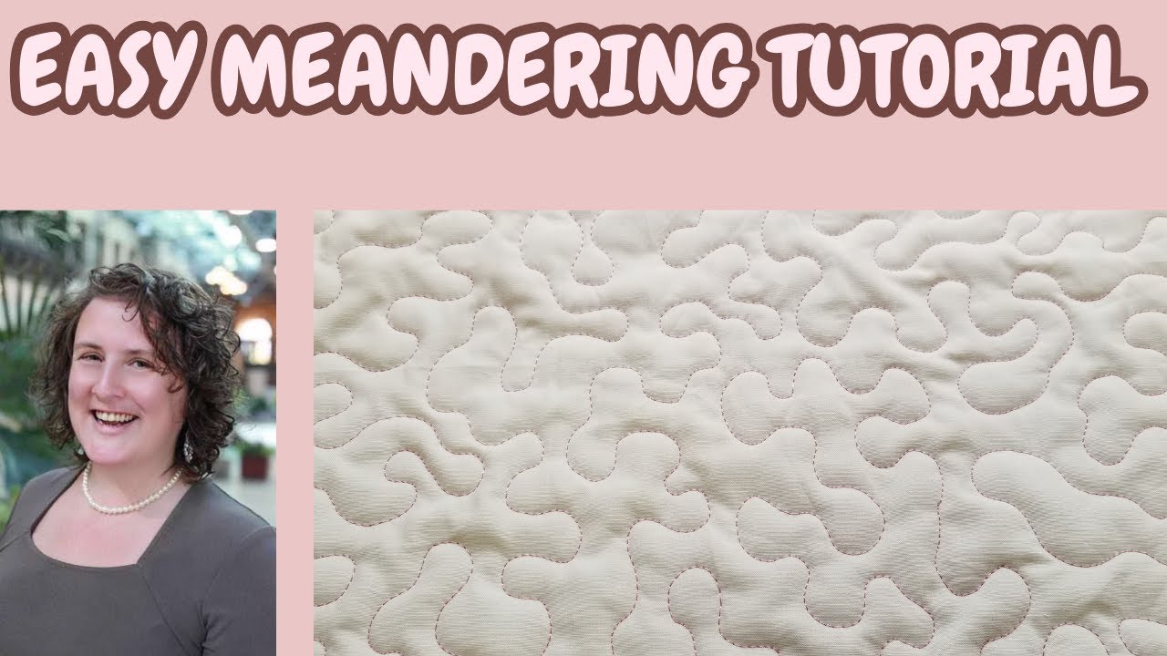 Meander Free Motion Quilting | Beginner Sewing Machine Tutorial with Faodail Creation