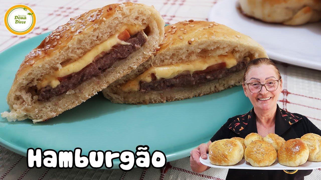 SALGADO HAMBURGÃO | SALGADO DE LANCHONETE | PÃO RECHEADO COM HAMBURGUER E QUEIJO #506