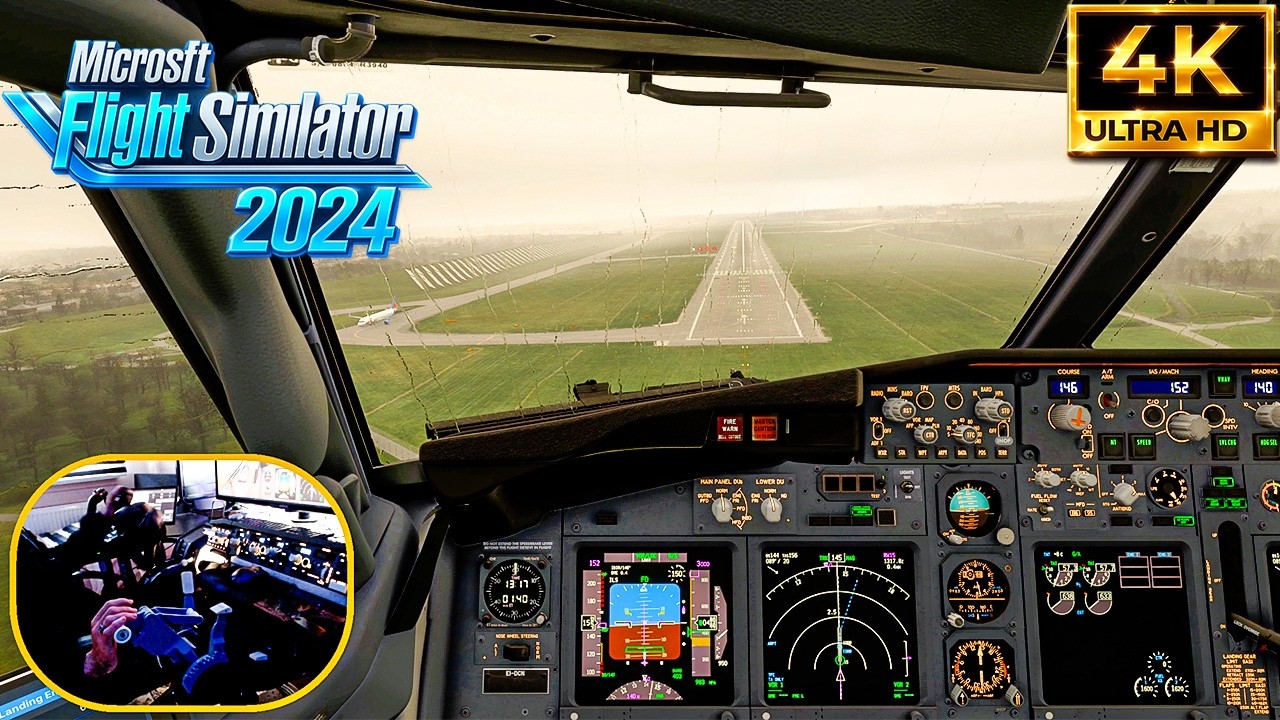 MSFS 2024 Takeoff Berlin &rarr; Landing Birmingham | Realistic Full Flight | PMDG 737-800 | 4K