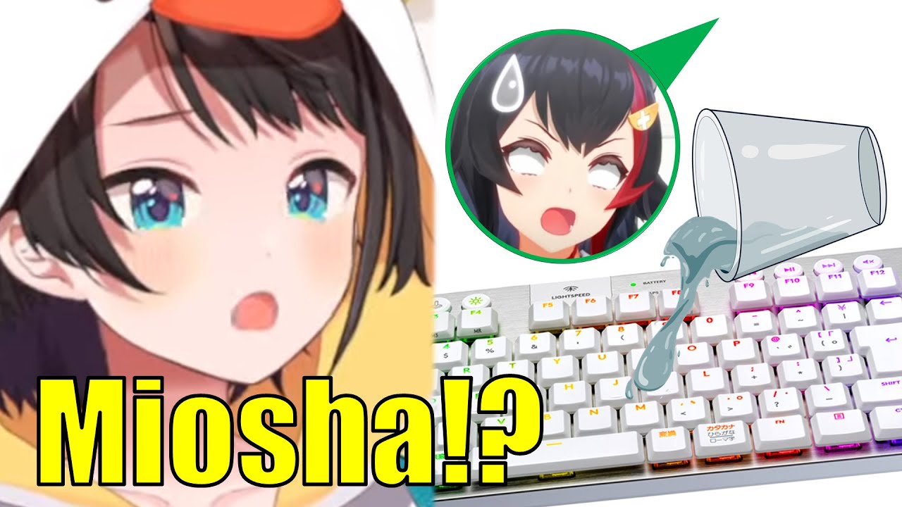 [ 2 Jul 2023 ] Mio spilling water on Subaru's keyboard on her birthday [ Eng Subs ]