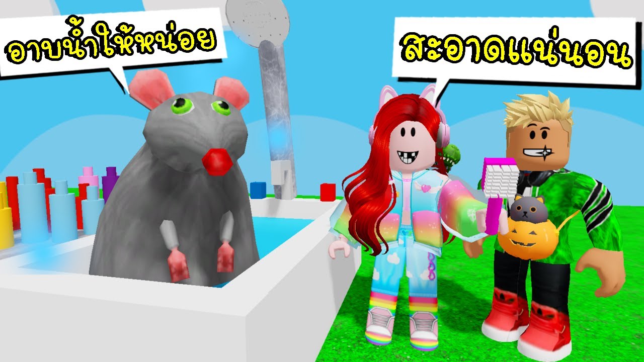 จำลองเปิดร้านอาบน้ำหนู 🐭 Roblox Rat Washing Tycoon 🐭
