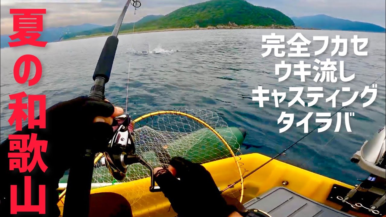 夏の海で色々な釣りをしたら大物が喰らい、フカセの糸は走り、ウキが沈み、ルアーに飛びつき、タイラバも炸裂しました。#2馬力ボート #釣り #和歌山